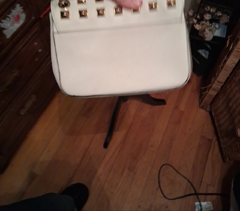 Michael Kors Sloan Cream Crossbody Bag with Gold Studs - Picture 6 of 16